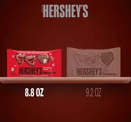 Шоколадні цукерки Hershey's Strawberry Creme Hearts Candy 249г - мініатюра 6