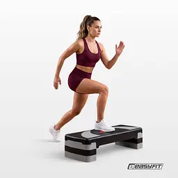 Степ-платформа EasyFit Step-B 3-ступінчаста чорно-сіра  - мініатюра 9