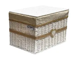 Кошик стелажний Handy Home Серце, з кришкою, 37х27х25 см, бежевий з білим (EW-89 L) - мініатюра 2