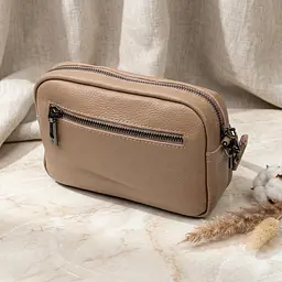 Жіноча сумка крос-боді з натуральної шкіри Vintage 22293 бежева - мініатюра 4