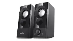 Колонки 2.0 REAL-EL S-90 Black, 2 x 3 Вт, пластиковий корпус, живлення от USB, керування спереду