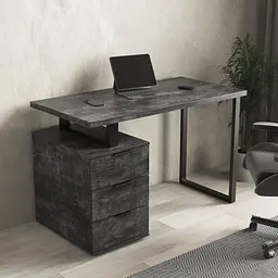 Комп'ютерний стіл з тумбою на три висувні ящики Loft FHX-3 Бетон Темний