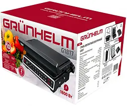 Притискний гриль Grunhelm G1817 електрогриль сенсорне керування плоска змінна поверхня 1800 Вт - мініатюра 9