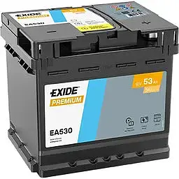 Автомобільний акумулятор EXIDE Premium Carbon Boost 2.0 6СТ-53Ah АзЕ 540A (EN) EA530 - мініатюра 2