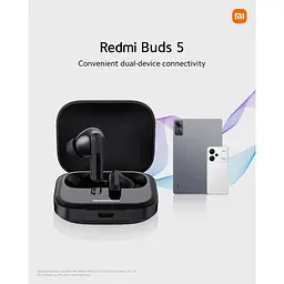 Навушники бездротові Xiaomi Redmi Buds 5 чорні BHR7627GL - мініатюра 8