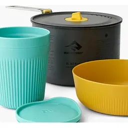 Набір посуду Sea to Summit Frontier UL One Pot Cook Set М, на 1 персону (каструля 2 л+миска М+чашка) для походів Різнокольоровий - мініатюра 2