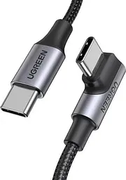 Кабель Ugreen US334 USB-C to USB-C 2.0 100W 5A алюмінієвий 2 м Чорний (70645) - мініатюра 2