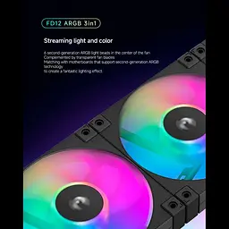 Комплект вентиляторів Deepcool FD12 ARGB 3 in 1 Black (R-FD12-BKAPN3-G) - мініатюра 7