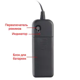 Неонова маска для вечірок із підсвіткою LED Mask 1 Violet - мініатюра 2