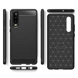 Чохол до мобільного телефона Laudtec для Huawei P30 Carbon Fiber (Black) (LT-P30B) - мініатюра 4