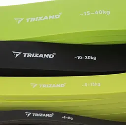 Набор латексных лент для упражнений Trizand 24305 (4 шт), резиновые петли для фитнеса и подтягиваний с дверным креплением - миниатюра 7
