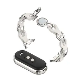 Металевий ремінець для Xiaomi Smart Band 10/9/8, Chain Wristband, срібний, браслет з нержавіючої сталі та штучної шкіри для фітнес-трекера, ArmorStandart (ARM86889) - мініатюра 3