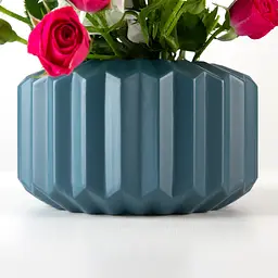 Ваза декоративна МВМ My Home, 7,5 см, синя (DH-FLOWERS-08 DARK BLUE) - мініатюра 6