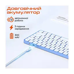 Клавіатура Meetion K210 Bluetooth/Wireless Black (MT-K210MW-A-RUA) - мініатюра 5