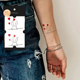 Тимчасове татуювання Люблячий зайчик Tattooshka HC-251, 2 зображення - мініатюра 2