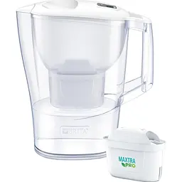 Фільтр-глечик Brita Aluna Memo MXPro з фільтр-картриджем 3 шт. білий 2.4 л (1053054)