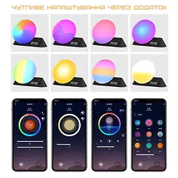 Розумний смарт будильник нічний wake-up light лампа з імітацією світанку і led підсвічуванням Bolong teh0032227 - мініатюра 11