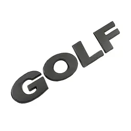 Емблема напис GOLF Гольф для Volkswagen Чорний 121x26 мм на скотчі (Завод)