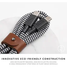 Кабель USB-C to USB-C Native Union Belt Cable Zebra 1.2 м (BELT-C-ZEB-2-NP) - мініатюра 6