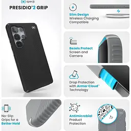 Протиударний чохол Speck Presidio2 Grip для Samsung Galaxy S25 Ultra (S938) Black Slate Grey (150898-3205) - мініатюра 10