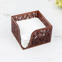 Дерев'яна серветниця VANZA LEAF mahogany - S (14 см) - мініатюра 4