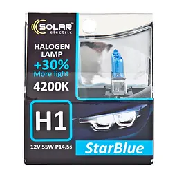 Лампа H1 12V 55W 4200K StarBlue Solar (Box-2шт) (1241S2)