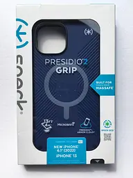 Чохол протиударний з антимікробним покриттям Speck Presidio2 Grip MagSafe 150059-9974 для Apple iPhone 14 (6.1") Blue - мініатюра 4