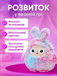 Іграшка зі штучним інтелектом Bobo / Інтерактивна плюшева іграшка BOBO з AI, голосом та LED очима / Розумна іграшка 22х25 см Фіолетовий - мініатюра 5