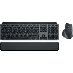 Комплект (клавіатура + миша) Logitech MX Keys S Plus Palmrest Wireless UA Graphite (920-011614) [94354]