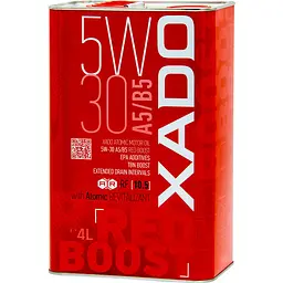 Моторна олива XADO 5W-30 A5/B5 Red Boost синтетична 4 л - мініатюра 2