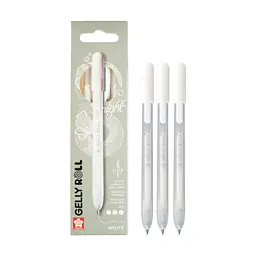Набір гелевих ручок CLASSIC MEDIUM (0.8) Біла 3шт. автоматична Sakura