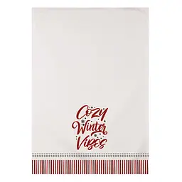 Рушничок для кухні Ardesto Christmas Happy Holidays 45х65см, 90% поліестер, 10% бавовна, білий (ART4565HW) - мініатюра 2