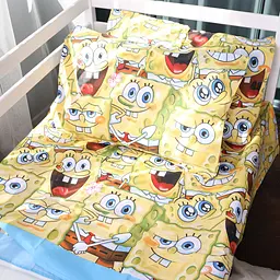 Наволочка MirSon Kids Time Funny Sponge Bob бязь 60х60 см (2200011447438)