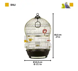 Клітка для канарок та маленьких птахів Ferplast Antique Brass Bali Ø43.5х68.5 см 51018802 - мініатюра 2