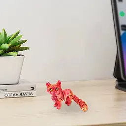 Іграшка антистрес 3D Кіт рухливий 16 см помаранчовий (6901560890428) - мініатюра 4