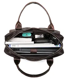 Сумка-портфель чоловіча зі шкіри 20004 Vintage коричневий - мініатюра 8