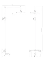 Душова система Globus Lux GDS-0041T, Хром - мініатюра 5