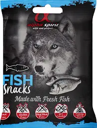 Напіввологі ласощі для собак Alpha Spirit Snacks Fish, кубики з риби, 50 г - мініатюра 4