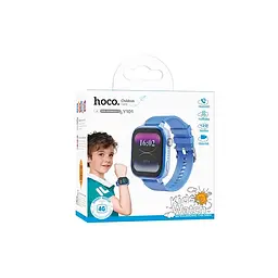 Дитячий смарт годинник Hoco Y101, 4G GPS Wi-Fi HD камера 1.83" HD-дисплей Blue Box - мініатюра 2