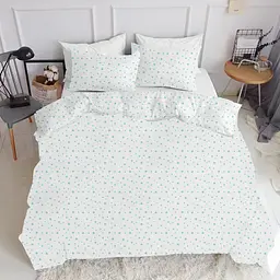 Комплект постільної білизни Cosas євро з простирадлом на резинці STARFALL MINT CS2 200 x 220 см (StarsfallMintWhite_El-White_200) - мініатюра 2