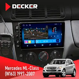 Штатна магнітола Mercedes-Benz ML-Class (W163) 1997-2006 AMP Decker D9-008 8x128 DSP 4G Decker (НФ-00003706)