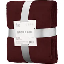 Плед Ardesto Flannel 200х220 см 100% поліестер бургунді pbe0050478