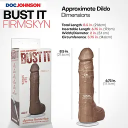 Фалоімітатор, що кінчає Doc Johnson The Realistic Cock ULTRASKYN Squirting 9.5 Inch, 21.6 см - мініатюра 5