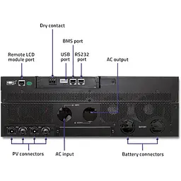 Гібридний сонячний інвертор Qoltec QLT-8 8KW 48V [53889] [116544] - мініатюра 6