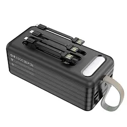 Зовнішній акумулятор Hoco DB21 large display power bank 80000mAh 6 портів 4USB Type-C Lightning - мініатюра 4