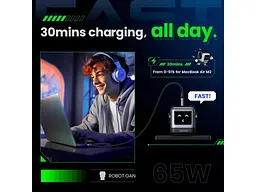 Мережевий зарядний пристрій UGREEN Nexode RG 65 W GaN Charger (25685B) - мініатюра 10
