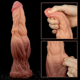 Фалоімітатор Dual-Layered Silicone 9.5" Nature Cock 24.5 см коричневий - мініатюра 19