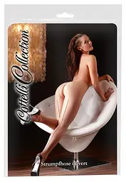 Колготки з відкритим пахом Cottelli Legwear, M (бежевий)