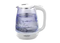 Електрочайник Liberton LEK-6807 White, 1500W, 1.8 л, скло+пластик, дисковий