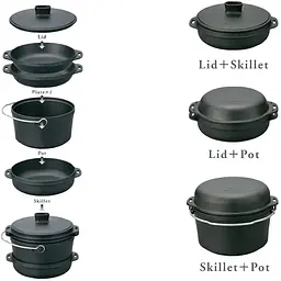 Піч чавунна Snow Peak CS-550 Cast Iron Duo Cooker - мініатюра 4